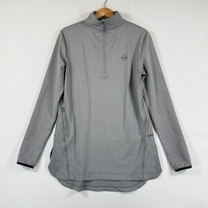 Veil Spark Quarter Zip Pullover Womens Medium Gray Modest Gorpcore Athleisure